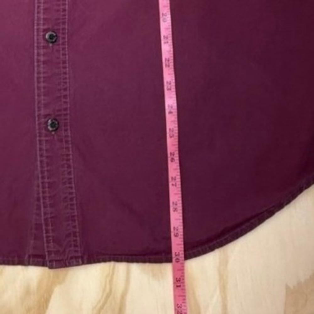 Harley Davidson Mens XXL Long Sleeve Button Down Shirt Burgundy No Cages Patches - Picture 6 of 11